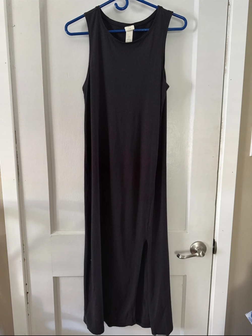 H&M Black Sleeveless Maxi Dress with Side Slit